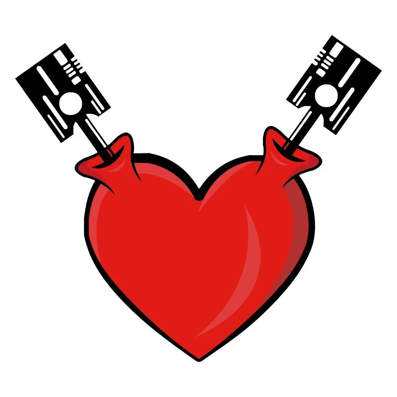 Heart Engine Piston 4 stroke car gift tuning car