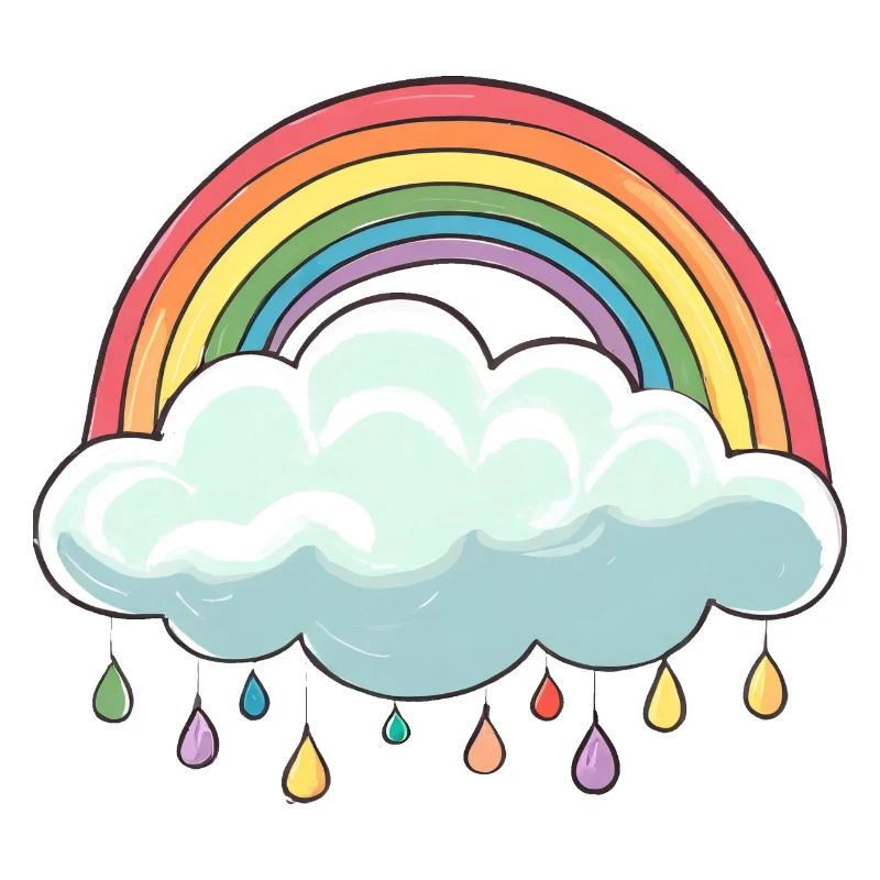 Nuage avec arc-en-ciel