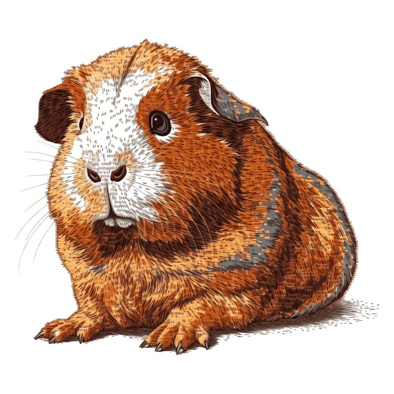 Mignon Retro Cochon d’Inde 8 Bit Graphics