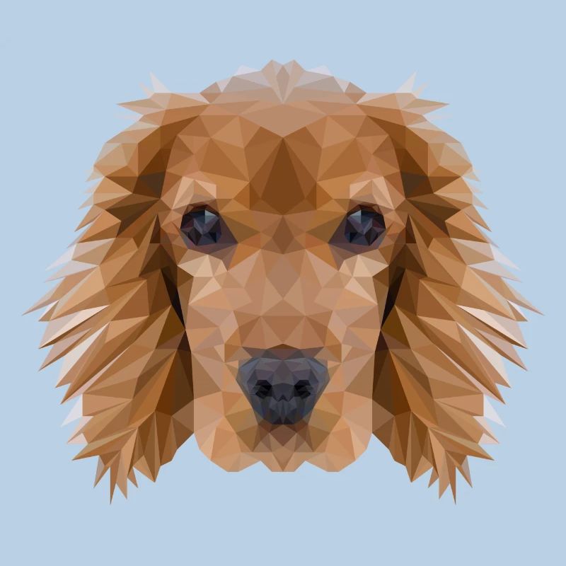 Cocker Spaniel Dog Polygon Design