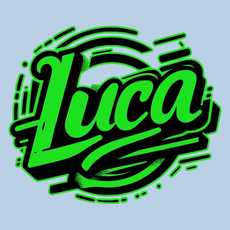 Luca Nom Graffiti vert