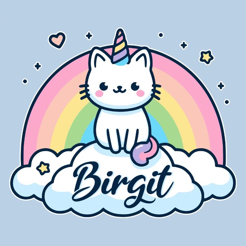 Birgit Nom Prénom Licorne Chat