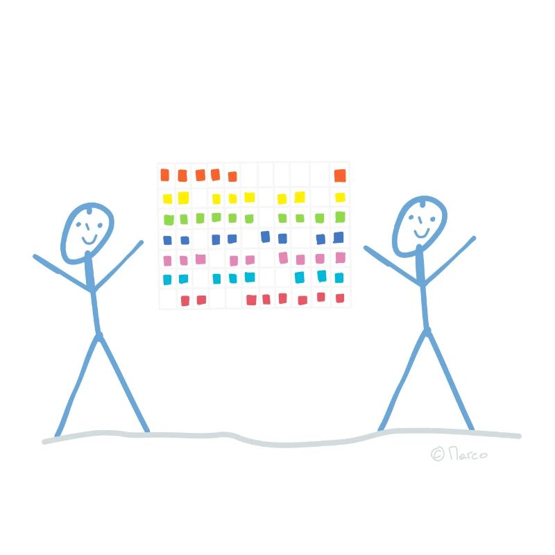 Project Management Stick Figures, Job Work Scrum
