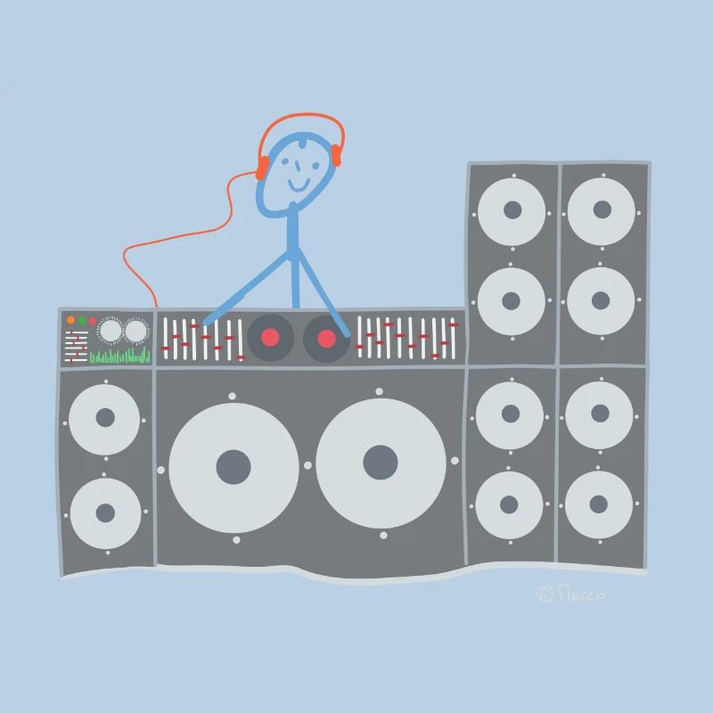 Figure de bâton de DJ, discothèque de profession