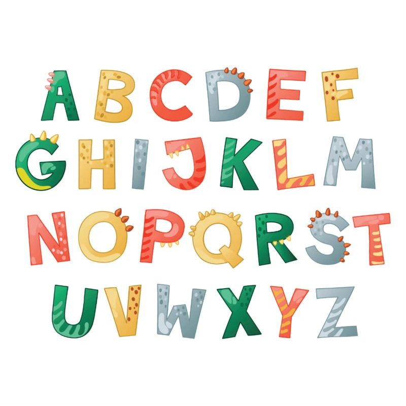 DINO ABC Alphabet Scolarisation Enfant