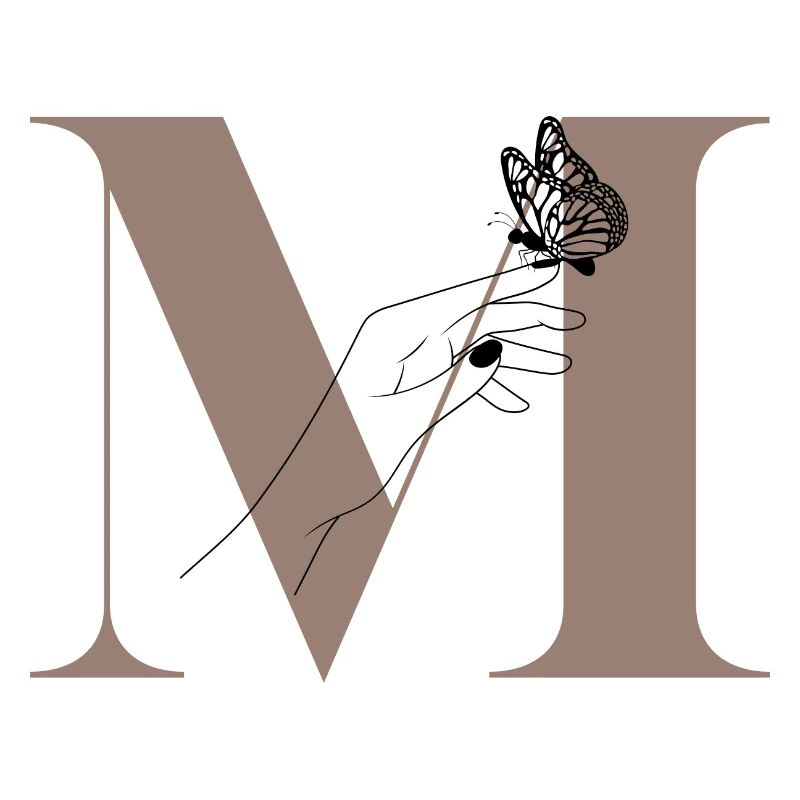 letter m magic butterfly