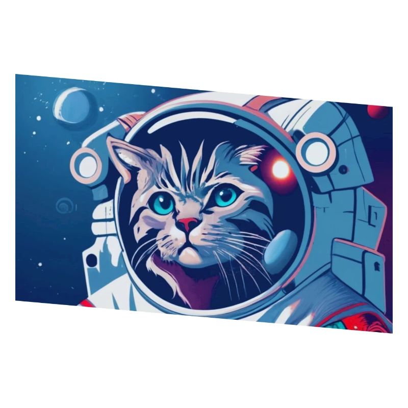 Chat astronaute dans l’espace