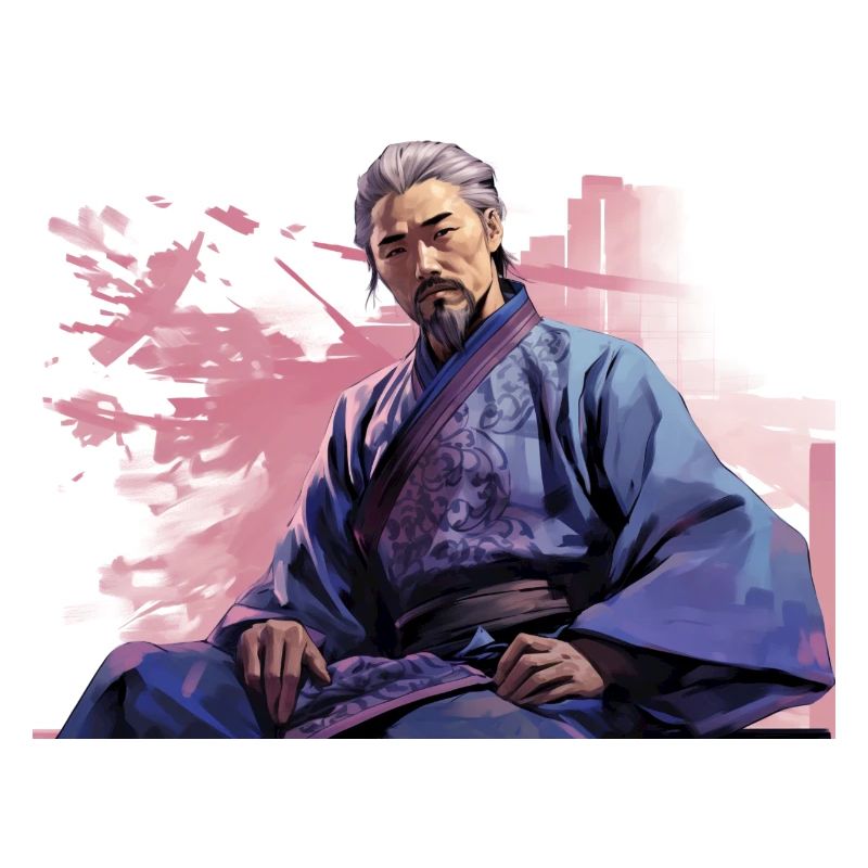 Japan Samurai sitzend Stark