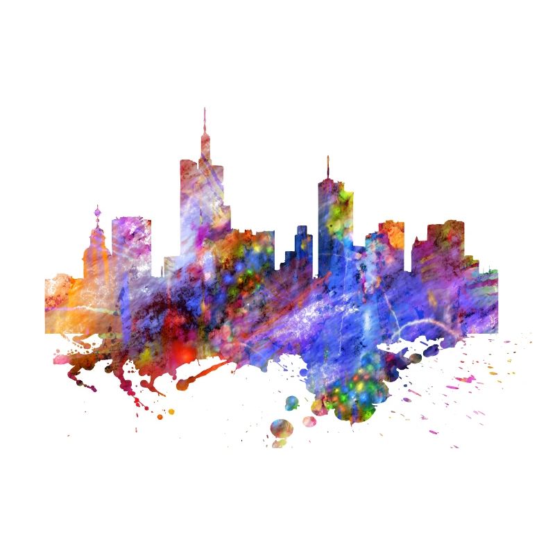 Couleurs de skyline de Francfort