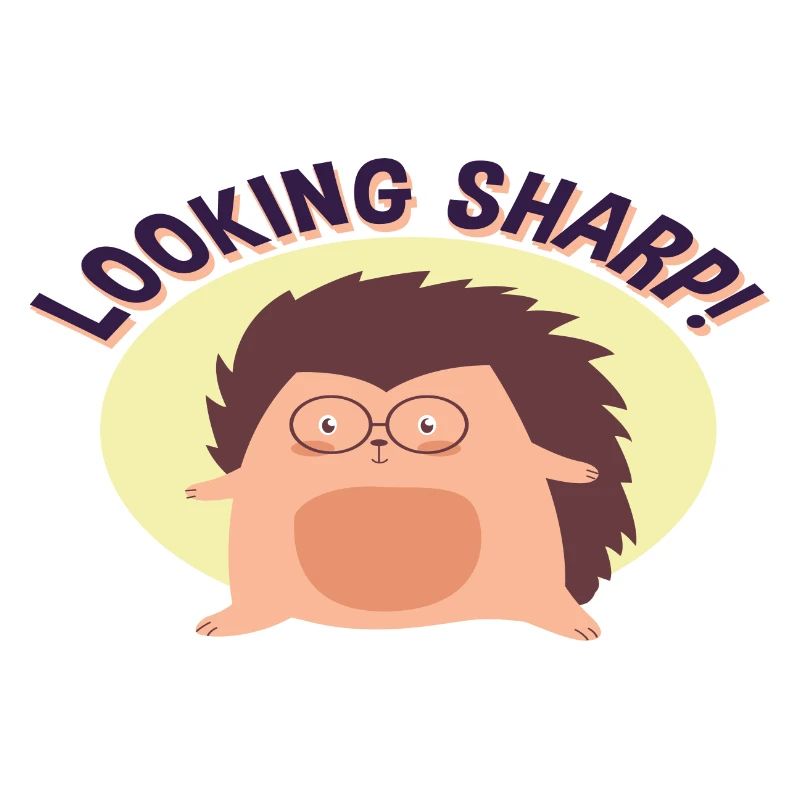 Looking Sharp Sweet Hedgehog with Glasses