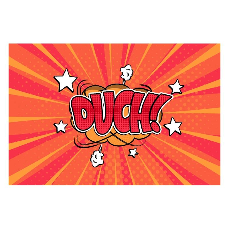 Ouch! Comic Style Bubble Graffiti Lettering