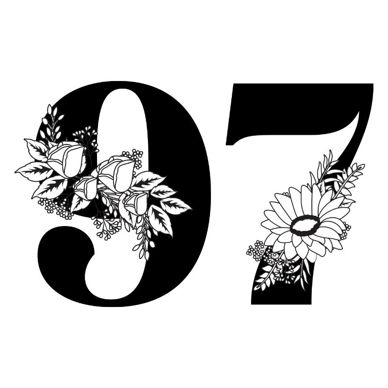 Nummer 97 Schwarze Blumen - 97. Blumengeburtstag