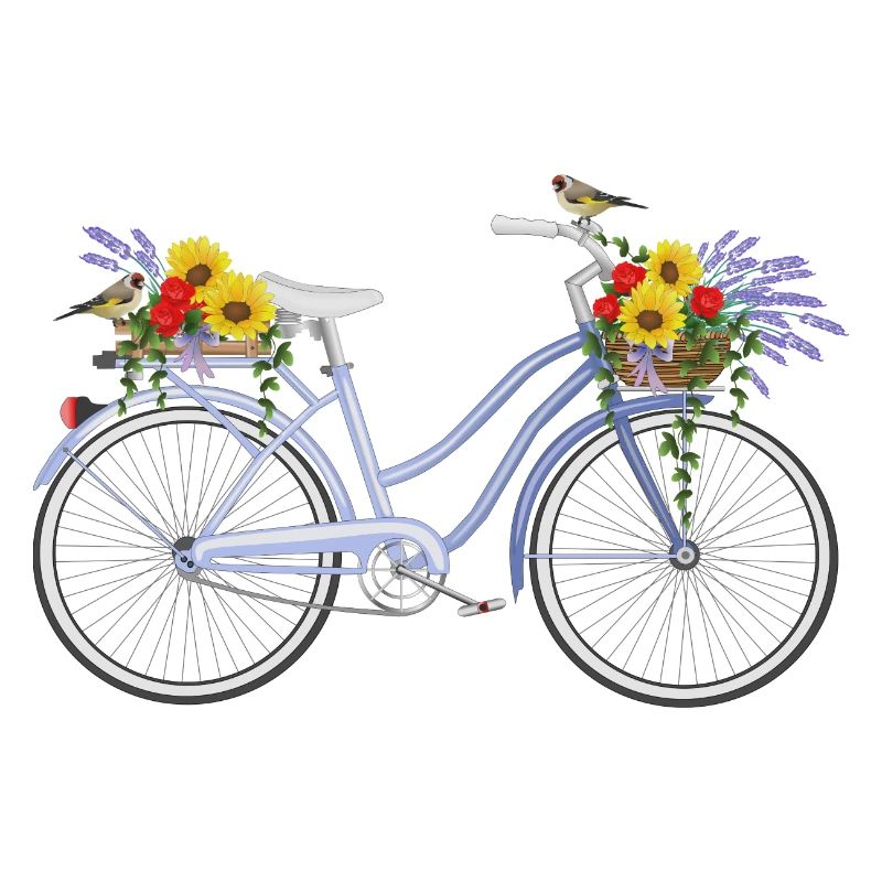 Bicycle with lavender