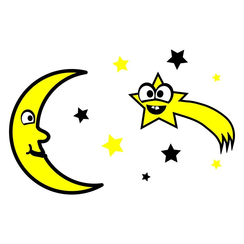 Lune et étoiles