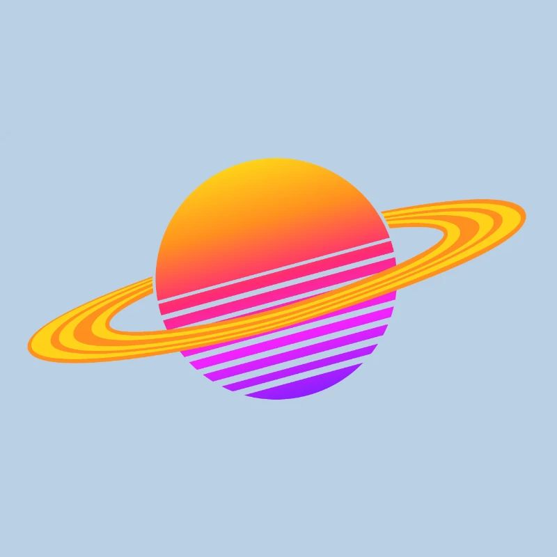Synthwave Saturne