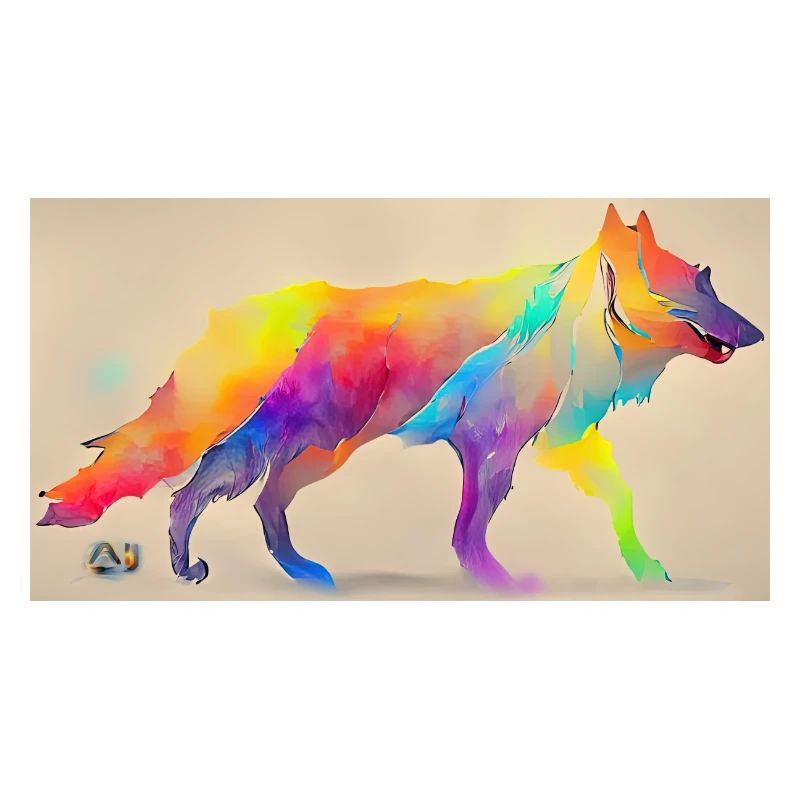 A walk through the robot mind: Farbenfroher Wolf