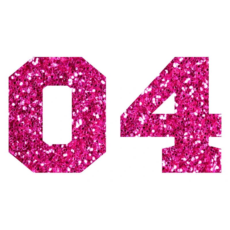 Nummer 4 Pink Glitter - 4. Jubiläum