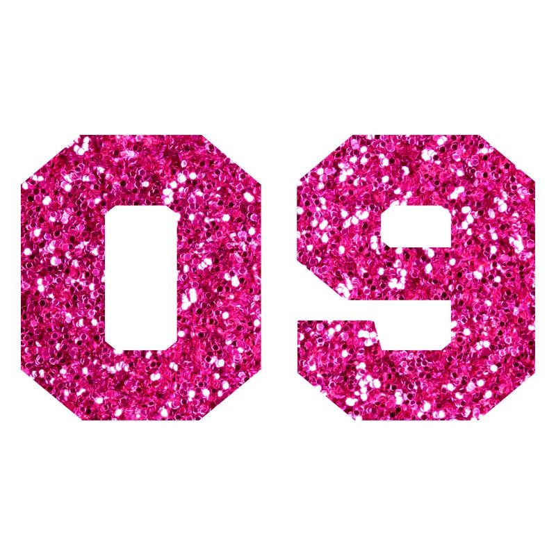Nummer 9 Pink Glitter - 9. Geburtstag