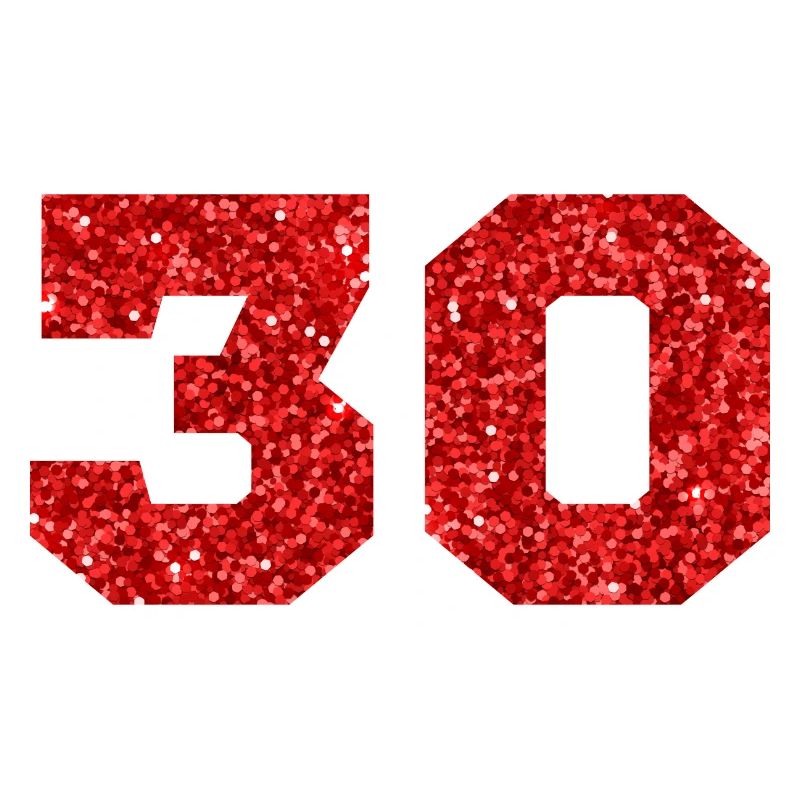 Nummer 30 Roter Glitzer - 30-jähriges Jubiläum