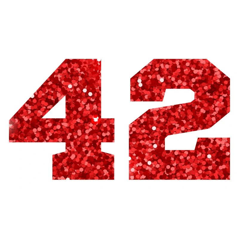 Nummer 42 Roter Glitzer - 42. Jubiläum
