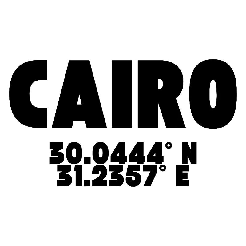 Le Caire - Design avec coordonnées