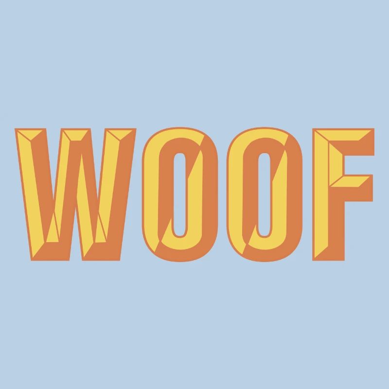 Conception de texte biseauté Woof