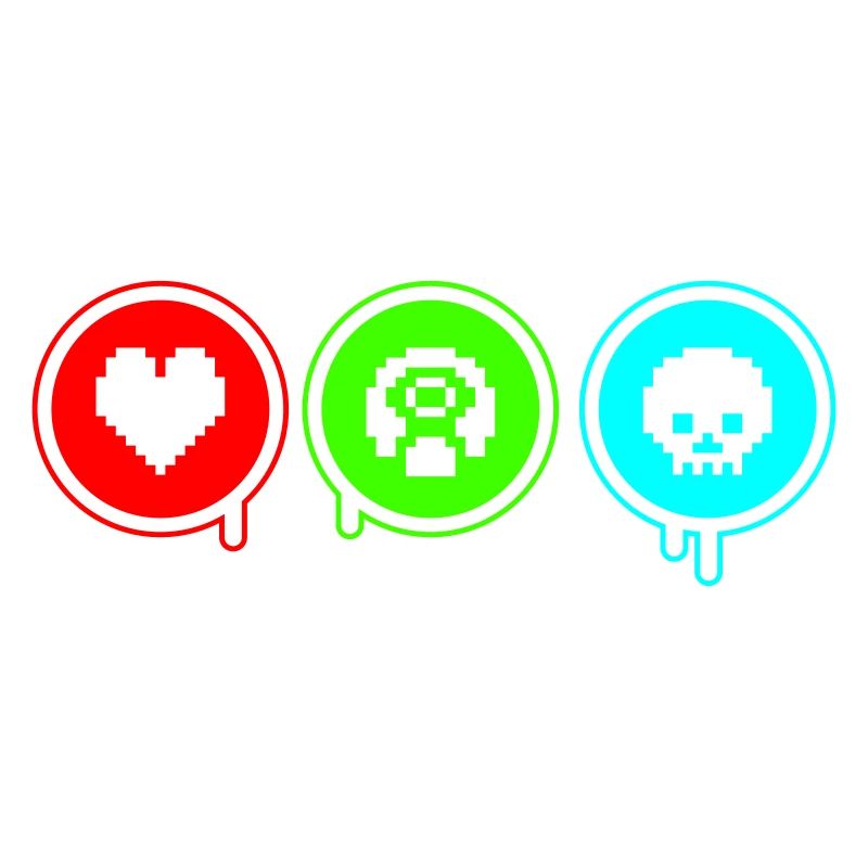 Amour, Rétro, Mort | Impression couleur librement sélectionnable!