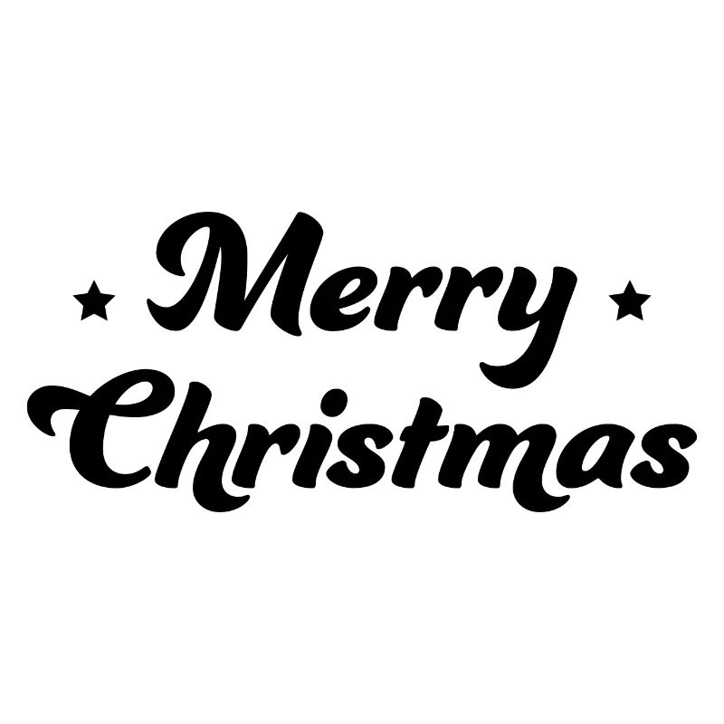 Merry Christmas Sternchen schwarz