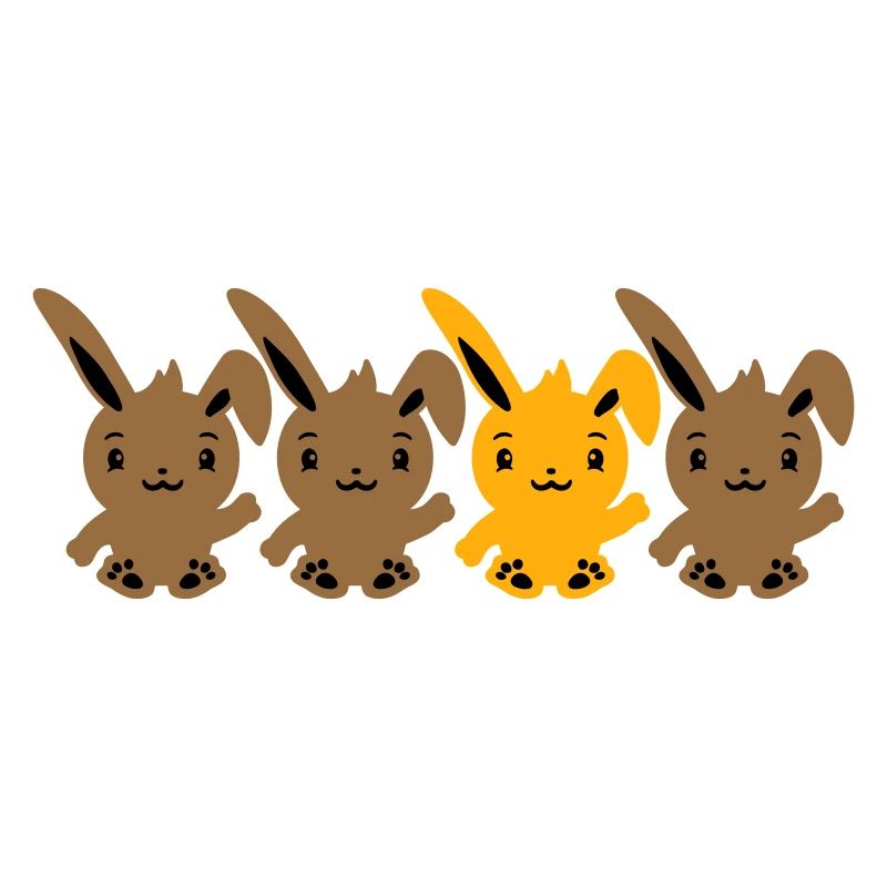 4 Bunny Friends Différence Soyez différent