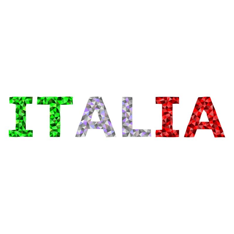 Italia TEXT dans le low poly style