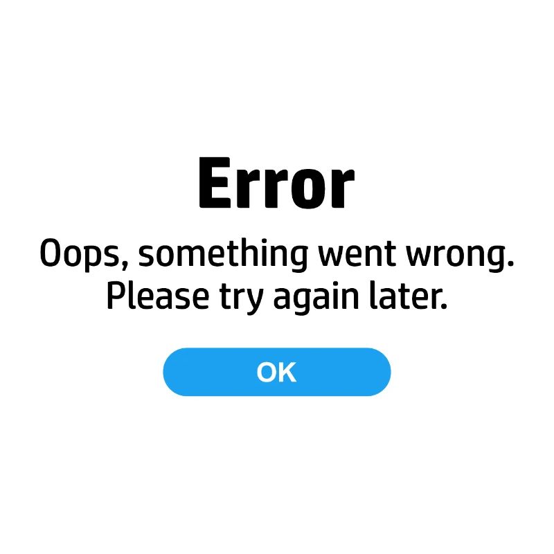 Error something went wrong. Please try again later
