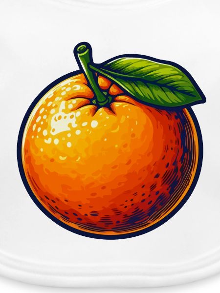 Mandarine mit Blatt