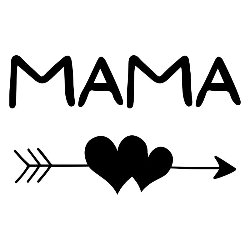 Mama mit Herzpfeil, Mamaspruch, Mamadesign, Mutter