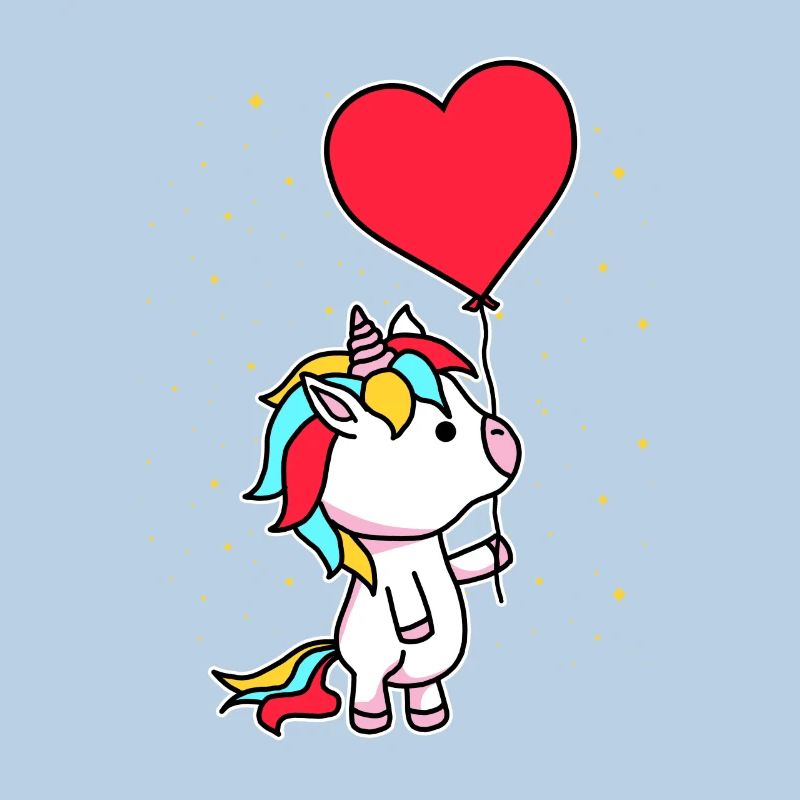 UNICORN MIT BALLOON / EINHORN / GESCHENK