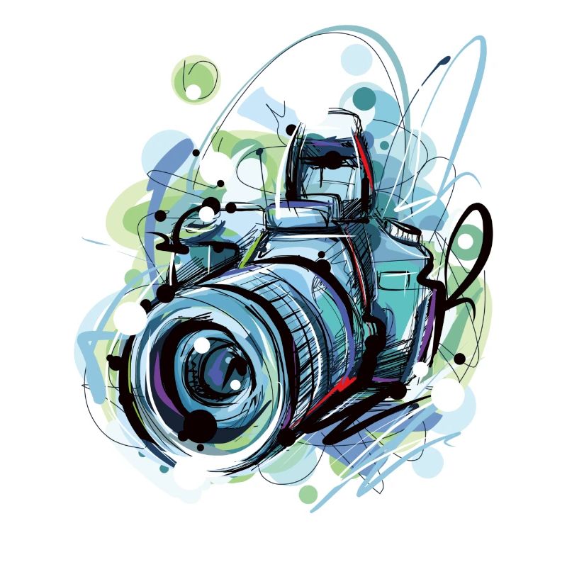 Caméra Coloré Style