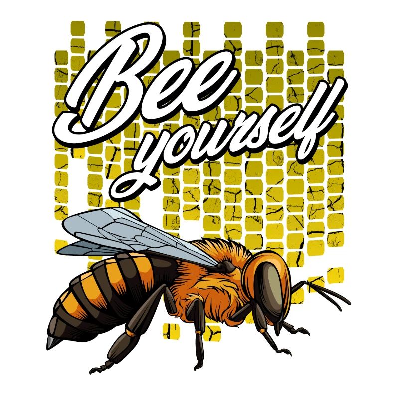 Bee Yourself honey bee pun game insect gift
