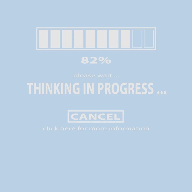 Thinking in progress... Charging symbol Thinking