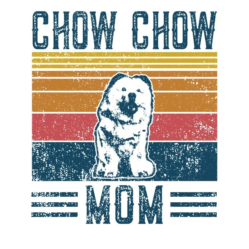 Hunde-Chow-Chow-Mutter - Vintage-Mutter