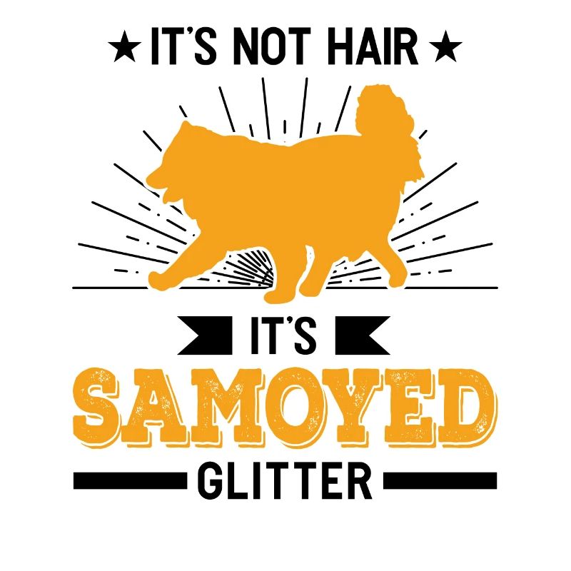 Ce n’est pas des cheveux C’est Samoyed Glitter Samojede