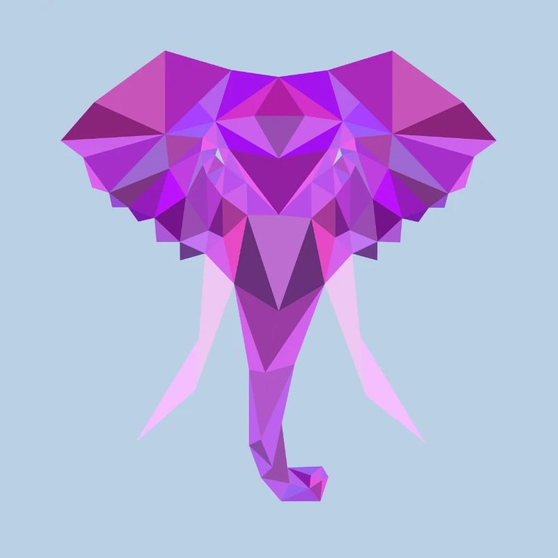 Elefant Low Poly Polygon