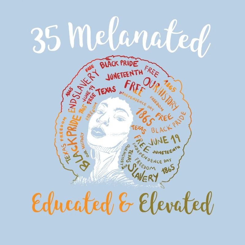 35 Melanated Educated & Elevated Juneteenth
