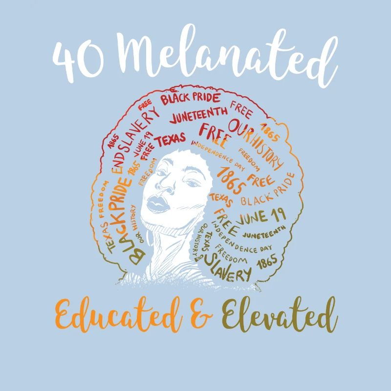 40 Melanated Educated Elevated Juneteenth
