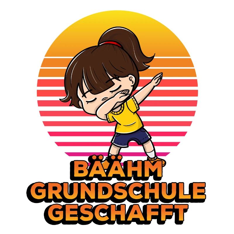 Bäähm Grundschule Geschafft Funny Dabbing Student