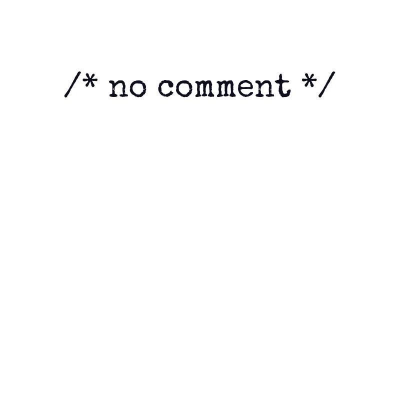 No Comment Developer Softwareentwickler Coder
