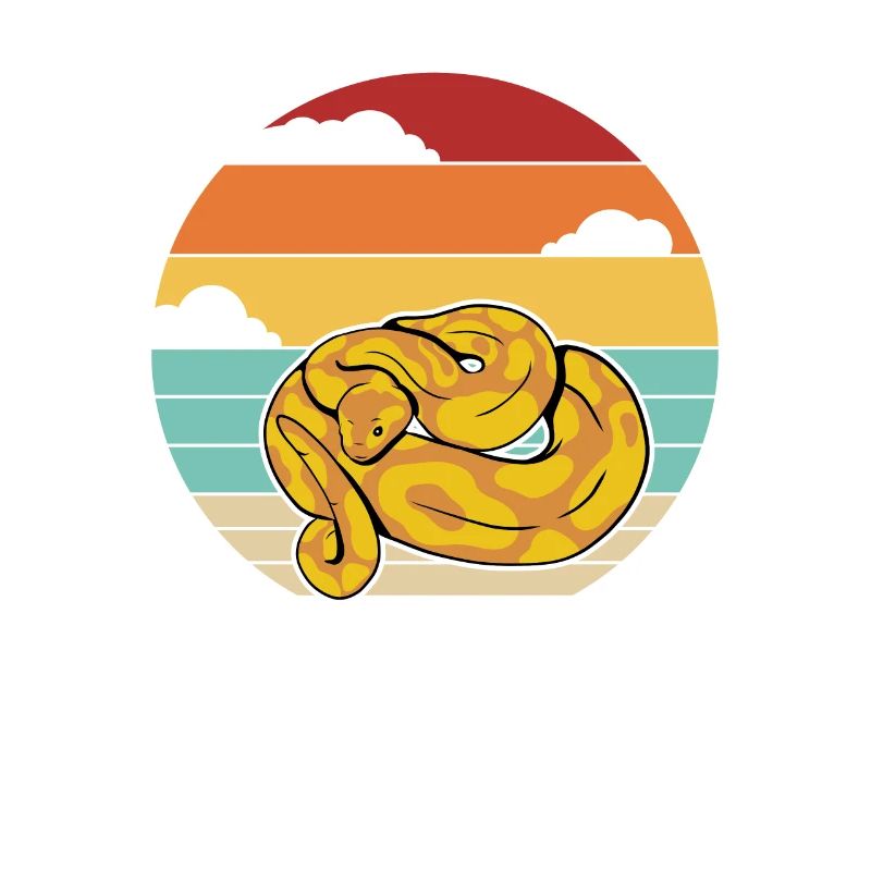 Retro Schlange Schuppenkriechtiere Python Banana