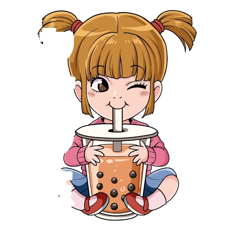 Boba Tea Mädchen Bubble Tea