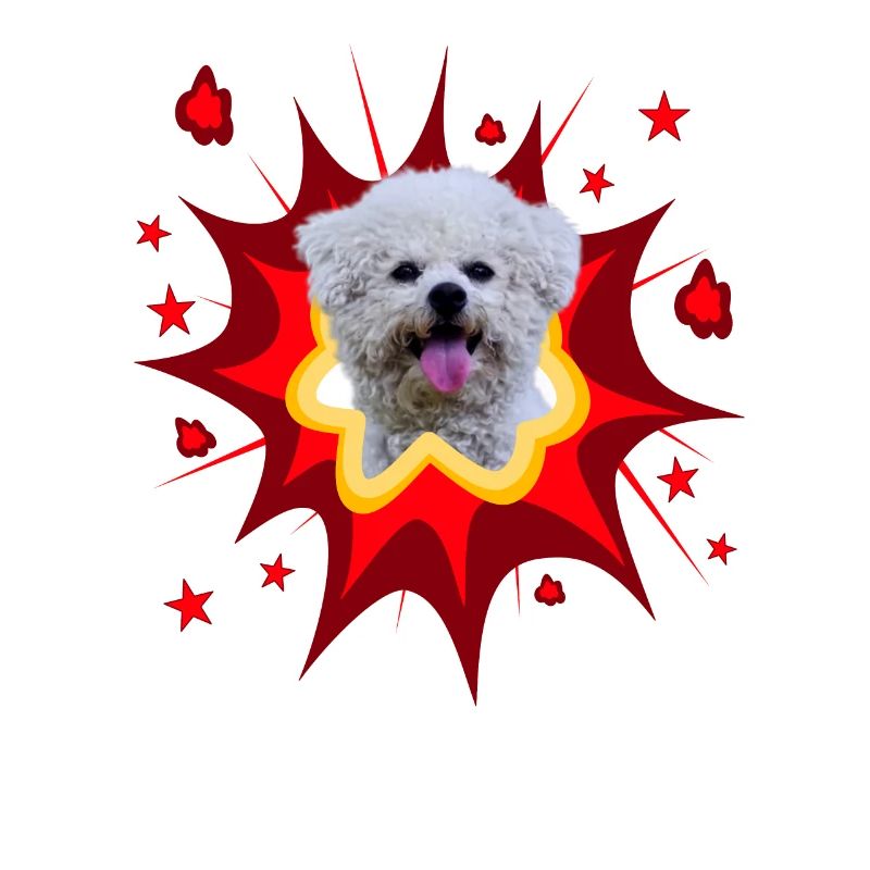 Comic Dog Design - Pow - Bichon Frise