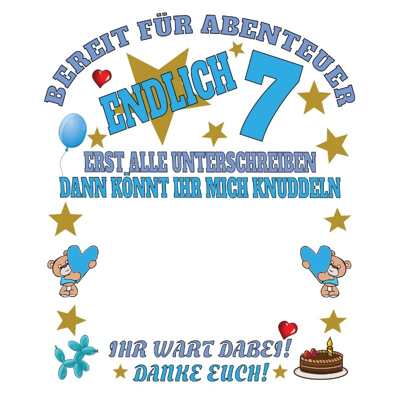 7. Geburtstag Junge & Mädchen Gästebuch