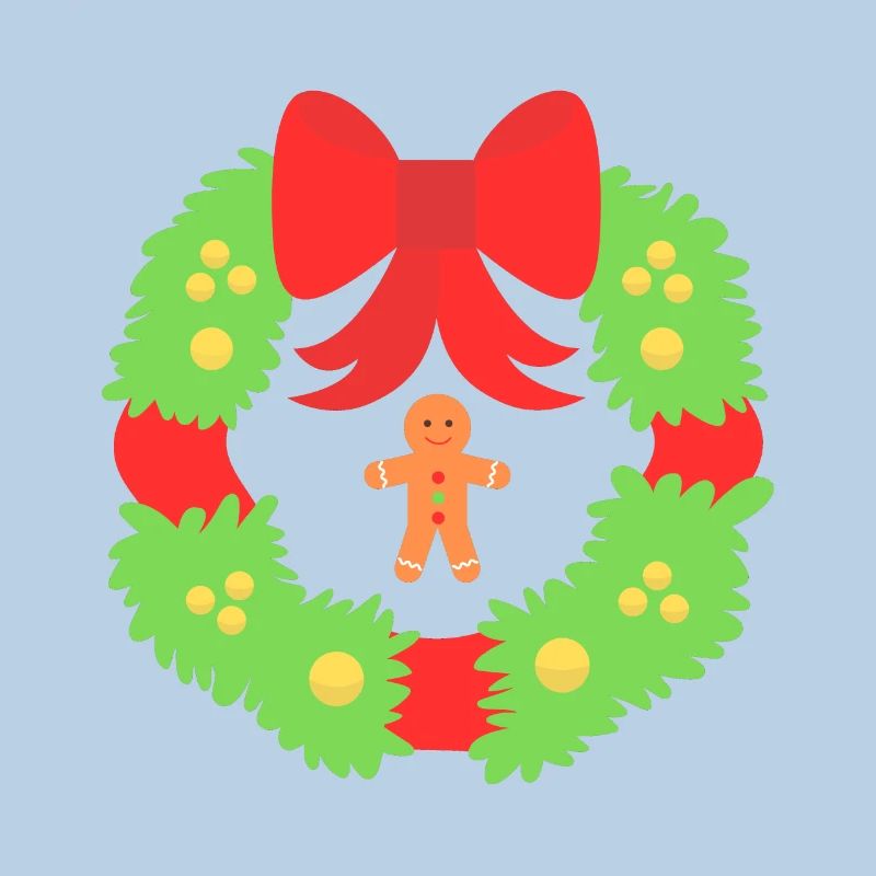 Weihnachtskranz der Lebkuchenfreude