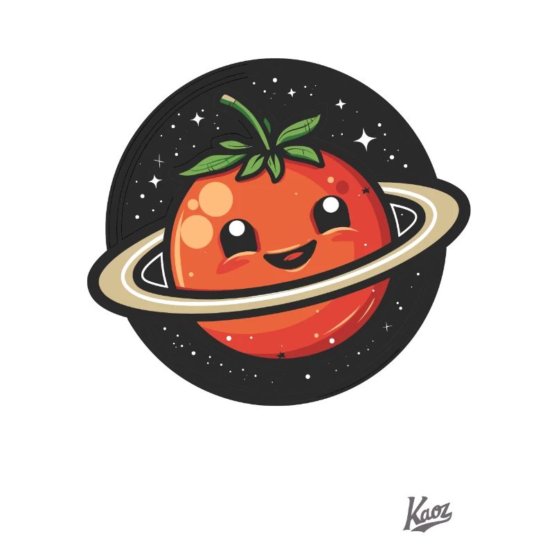 Planète tomate heureuse dans l’espace